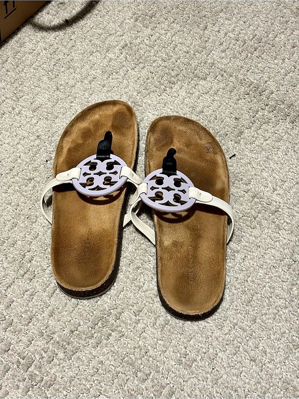 Tory Burch Miller Cloud Sandal Lavender & White
